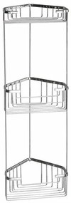 GEDY 2484 Inteligentna półka narożna trzypoziomowa20 x 59 x 15 cm, srebrna