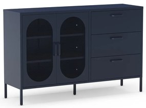 Ciemnoniebieska komoda 140x90 cm Diora – Marckeric