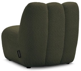 Zielony fotel z materiału bouclé Janissaire – Bobochic Paris