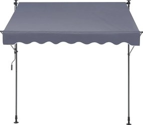 Rozkładana Markiza SucceBuy, 299 x 119 cm, Markiza Tarasowa, Chroniaca Przeciw Słońcu, Wysokość 218 - 310 cm