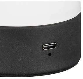Lampa stołowa LED w matowym białym kolorze ze szklanym kloszem (wysokość 18 cm) Dooley – Trio