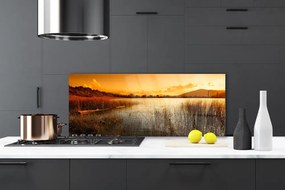 Panel nad blat kuchenny Ognisty Zachód nad Jeziorem