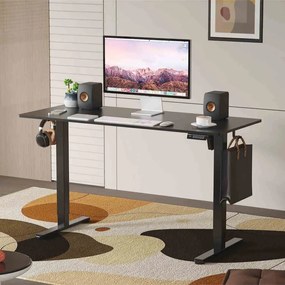 LVN System Biurko Control Lite 140 Czarny/Czarny