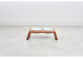 Zestaw misek ze stojakiem dla psów Desco Walnut S – MiaCara