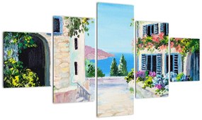 Obraz - Grecka aleja, obraz olejny (125x70 cm)