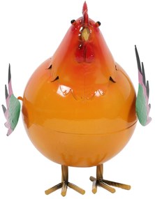 Kolorowa figurka metalowy kogut, 21 x 25 x 28 cm