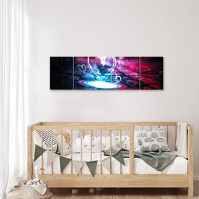 Obraz świetlistego serca (170x50 cm)