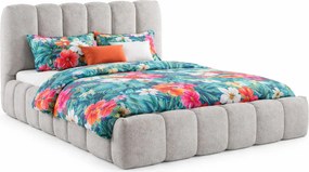 Szary łóżko tapicerowane chmurka D5-F50