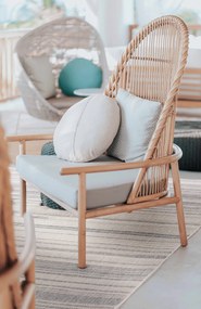 Dywan zewnętrzny Finn Linie jasne szare 200 cm x 280 cm