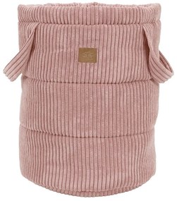 Różowy tekstylny dziecięcy kosz na zabawki ø 39x50 cm – Meowbaby