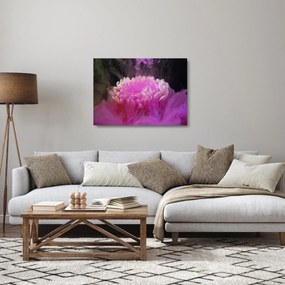 Obraz na szkle - kwiat w różowym dymie (70x50 cm)