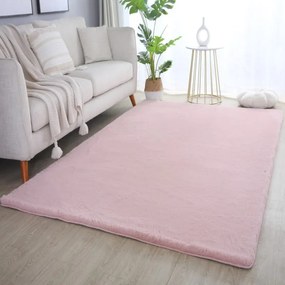 Dywan pluszowy Pouffy pudrowy róż 200 cm x 290 cm