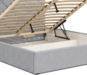 Łóżko F-Line Caroteno 120x200, Monolith 02 Beżowy