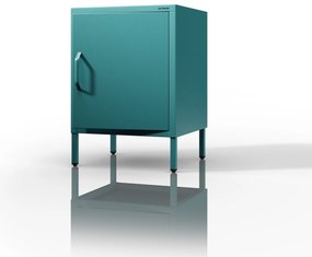 Szafka nocna metalowa na nóżkach morska, 424x595x400 mm: MIA Modern