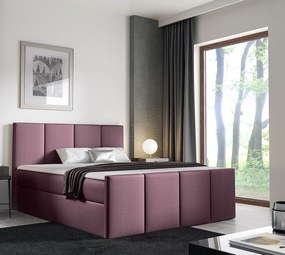 Różowe welurowe łóżko kontynentalne 5 rozmiarów G6-S40
