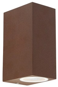 Industrialna lampa ścienna rdzawo-brązowa 2-światłowa IP44 - Baleno