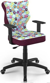 Krzesło młodzieżowe do biurka Duo Black rozmiar 5 (146-176,5 cm) wzory