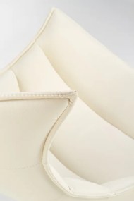 Biały fotel wypoczynkowy ze skóry Luxor