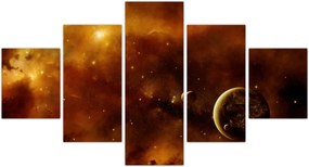 Obraz - Planety z mgławicą (125x70 cm)