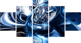 Obraz abstrakci - koła (125x70 cm)