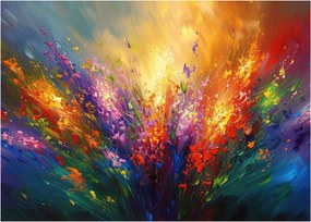 Obraz - Abstrakcja kwiatów (70x50 cm)