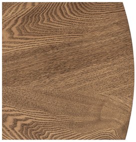 Zestaw Stół Okrągły LINO 100 cm Orzech/Czarny i 4 Krzesła Tapicerowane do Salonu PERU Czarne Welurowe Nowoczesne Loft