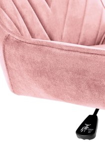 Różowe krzesło biurowe MORE VELVET