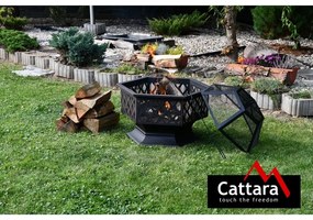 Cattara 13008 Palenisko z pokrywą Hexagon, 60,5 x70 x 62,5 cm