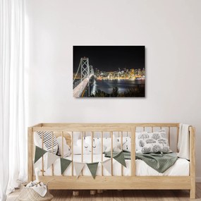 Obraz na szkle - Brooklyn Bridges i Nowy Jork (70x50 cm)