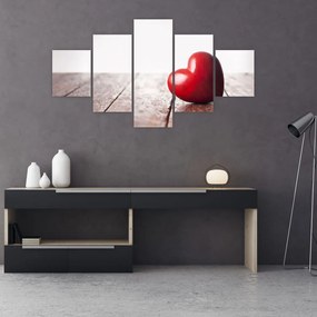 Obraz drewnianego serca (125x70 cm)