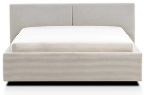 Beżowe łóżko dwuosobowe ze schowkiem ze stelażem 140x200 cm Cube – Meise Möbel