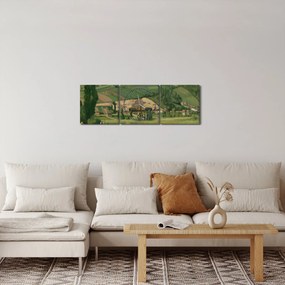 Obraz - Camille Pissarro, Landscape at Les Pâtis, Pontoise, reprodukcje (z zegarem) (90x30 cm)