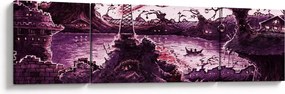 Obraz - Zaczarowana wioska (170x50 cm)