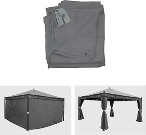 Pergola boczna Calpe III (zestaw 4 sztuk),  szary