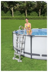 Basen naziemny Bestway Steel Pro MAX, szary, szer.396 cm, wys. 122 cm
