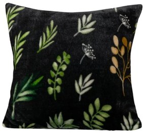 Mikropluszowa poszewka na poduszkę ZELNOIR 45x45 cm, czarna