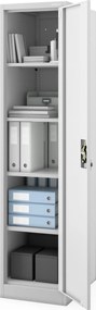 Szafa na akta kartotekowa na klucz szara ALEX D600 450 x 1850 x 600 mm