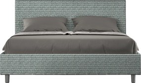 Łóżko bez stelaża tapicerowane 160x200 tkaniny Aragona 7 Błękitny Adele