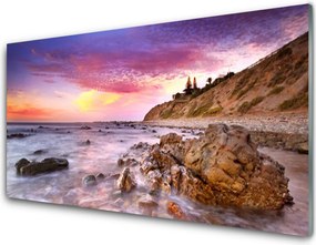 Szkło Dekoracyjne do Kuchni Skaliste Wybrzeże Oceanu