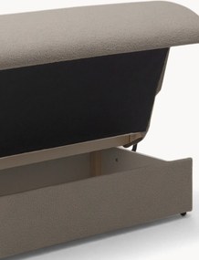 Sofa rozkładana Nubi trzyosobowa 140 cm z pojemnikiem - beżowa boucle Quelle 16