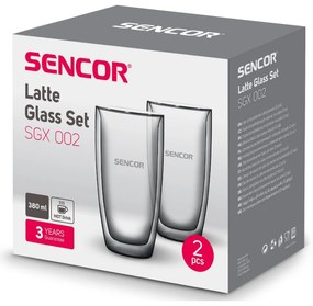 Sencor SGX 002 termiczna szklanka do latte 380 ml,2 szt.