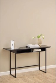 Czarna konsola w dekorze jesionu 40x140 cm Darlington – Actona