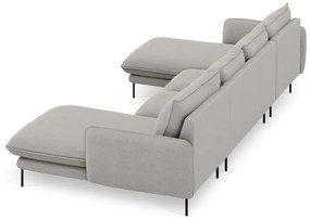 Jasnoszara sofa w kształcie litery U Cosmopolitan Design Vienna