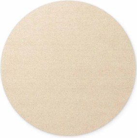 Beżowy wełniany okrągły dywan tkany ręcznie ø 160 cm Puristic Knots – Elle Decoration