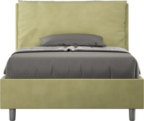 Łóżko bez stelaża tapicerowane 120x200 microfibra zielony Antea Large