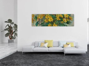 Obraz - Claude Monet, Jerusalem Artichoke Flowers, reprodukcje (170x50 cm)