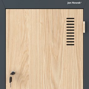 Szafa ubraniowa typu L antracytowa / dąb sonoma: Eco Design JULIA, 800 x 1850 x 450 mm