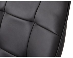 Ciemnoszare krzesła z imitacji skóry z podłokietnikami zestaw 2 szt. Nolan Square – Unique Furniture