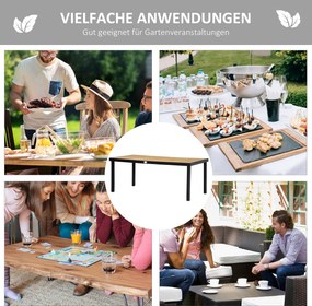 Stół ogrodowy Outsunny dla 8 osób, aluminium 190 cm x 90 cm x 74 cm