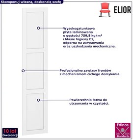 Biały frezowany front do szafy 50 cm - Jonix 4X